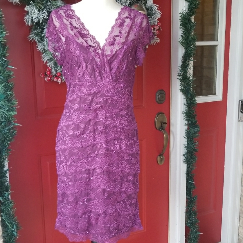 Gown Town purple lace dress